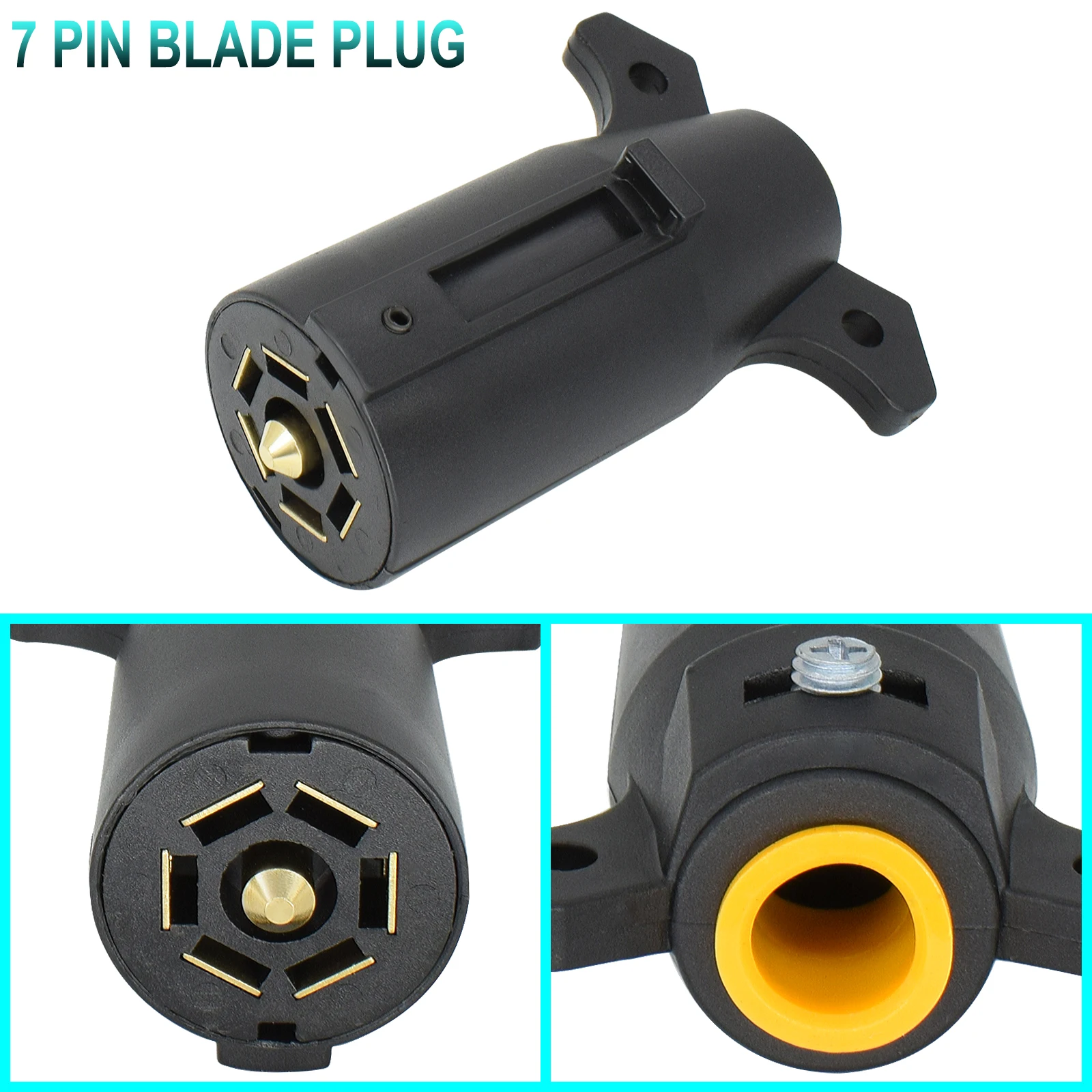 7 Way RV Style Trailer Plug Connector Wiring Socket 12V trailer plug adapter trailer socket trailer plug socket trailer plug towing adapter towing adaptor
