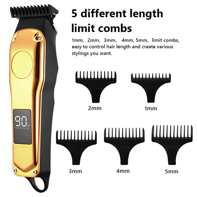 Professional Barber Hair Clipper Rechargeable Electric Cutting Machine Beard Trimmer Shaver Razor for Men Cutter 5