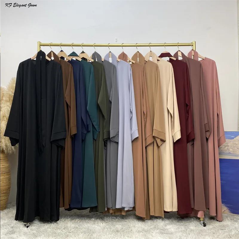 

Long Dresses with Sleeves Abayas Abaya Dubai Luxury Dubai Clear Lace Kaftan Muslim Dress (new Color)