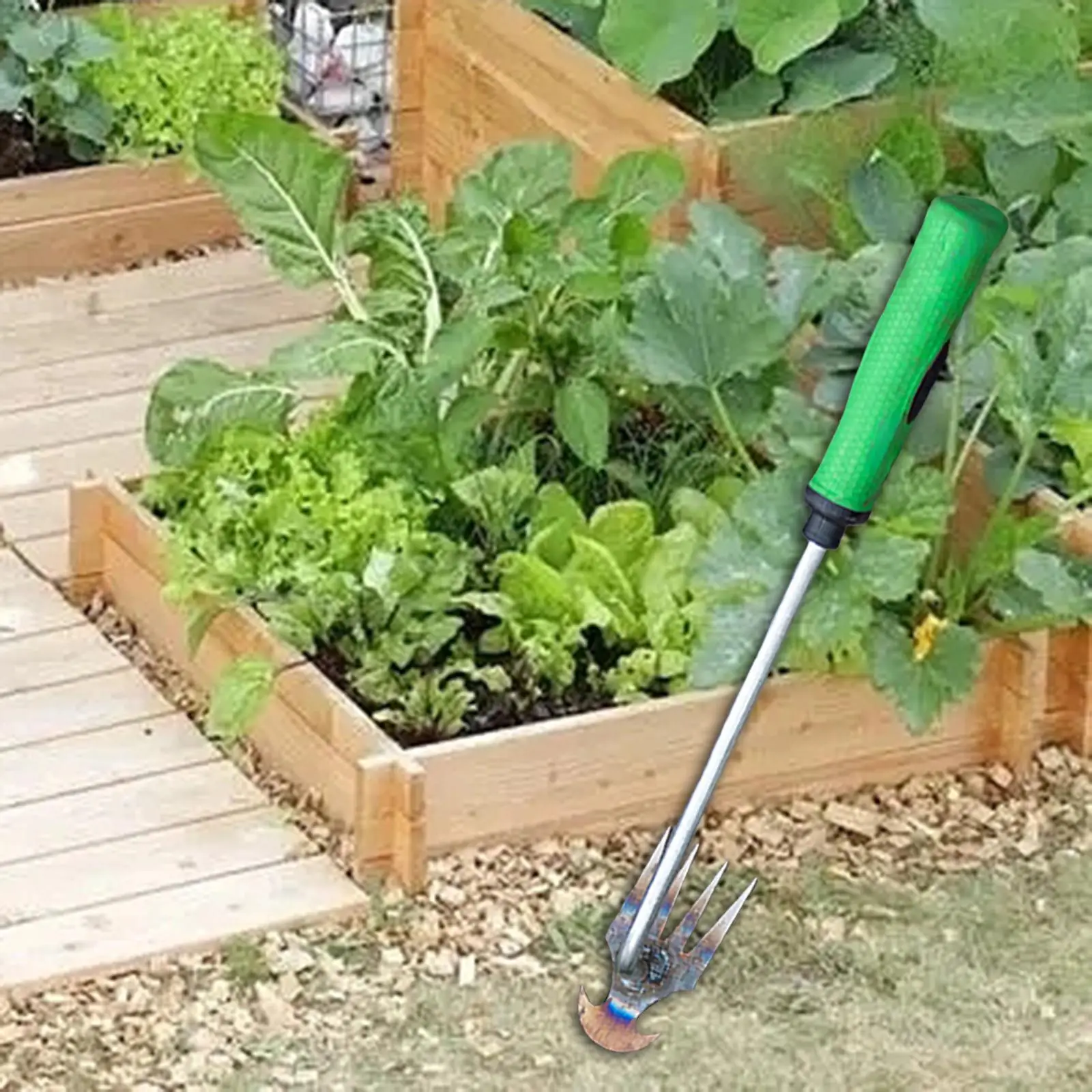 

Manual Weeder Digging Loosen The Soil with Handle Lightweight Portable Weed Puller for Farmland Yard Courtyard Lawn Bonsai