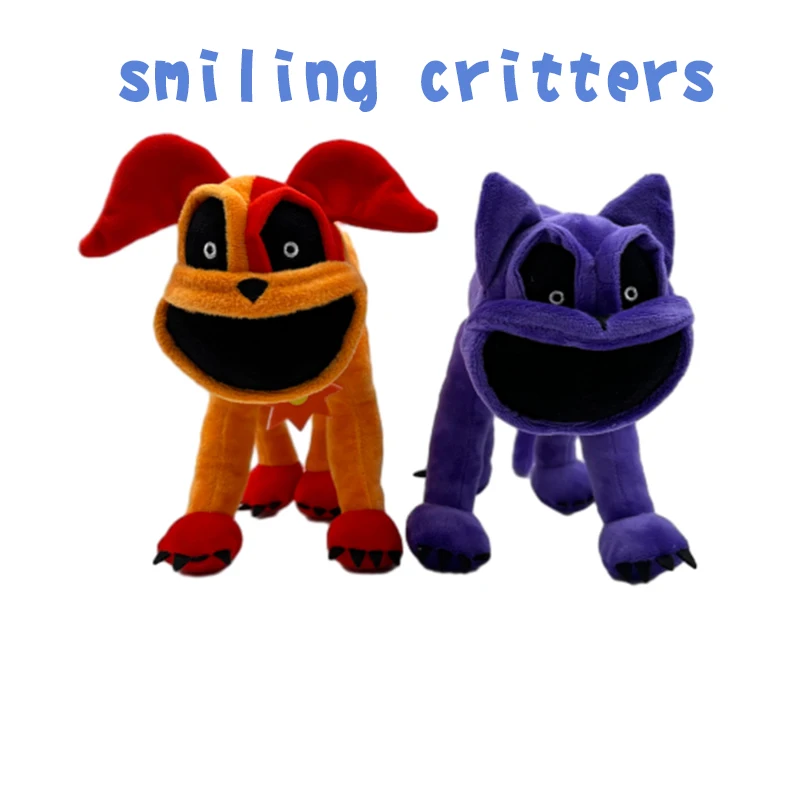 New Smiling Critters Plush Toys Cartoon Stuffed Monster  Cat Nap  Smiling Critters Dog Dolls Soft Toy ​Pillow Boys Kids Birthday