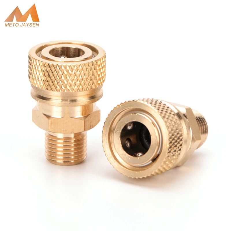 

Regular style M10x1 Thread Male Quick Disconnect Release 8mm Air Refilling Coupler Sockets Copper Fittings 40mpa 2pcs/set