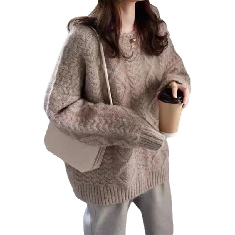 Women Thick Long Sleeve Sweater Tops Autumn Winter