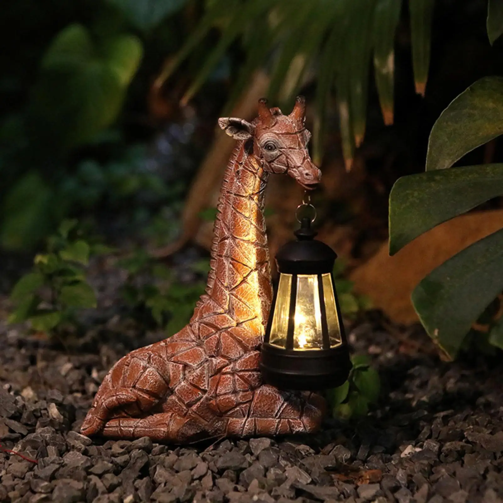 Garden Giraffe Statue Animal Sculpture with Solar Light Nice Gift Collectibles Garden Giraffe Statue Animal Sculpture with Solar Light Nice Gift Collectibles