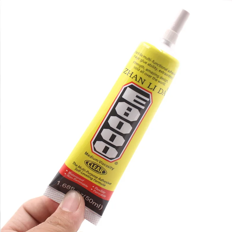 

15/25/50/110mL Zhanlida e8000 Clear Contact Phone Repair Adhesive Leather Fibre Cloth DIY Jewelry Glue With Precision Applicator