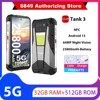 Unihertz 8849 Tank 3 NFC 5G Rugged 32GB 512GB 23800mAh 120W Charger Dimensity 8200 200MP AF Camera 120Hz Led Light Android 14 1