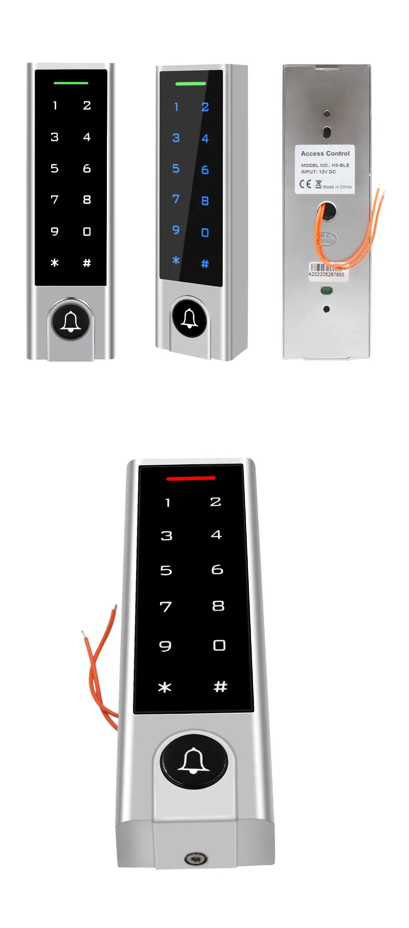 Zine-Alloy Smart Phone TTLOCK APP Bluetooth Door Access Control Keypad Waterproo