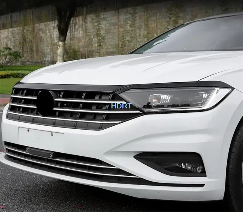 Gloss Black Front Upper Grille For 2019-2021 Volkswagen Jetta MK7 - Honeycomb Style