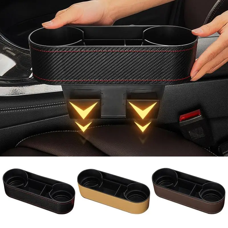 

Car Seat Storage Box Cup Holder Longer Service Life Space-Saving Easy To Use Multifunctional Side Storage Pocket Car Box Holder