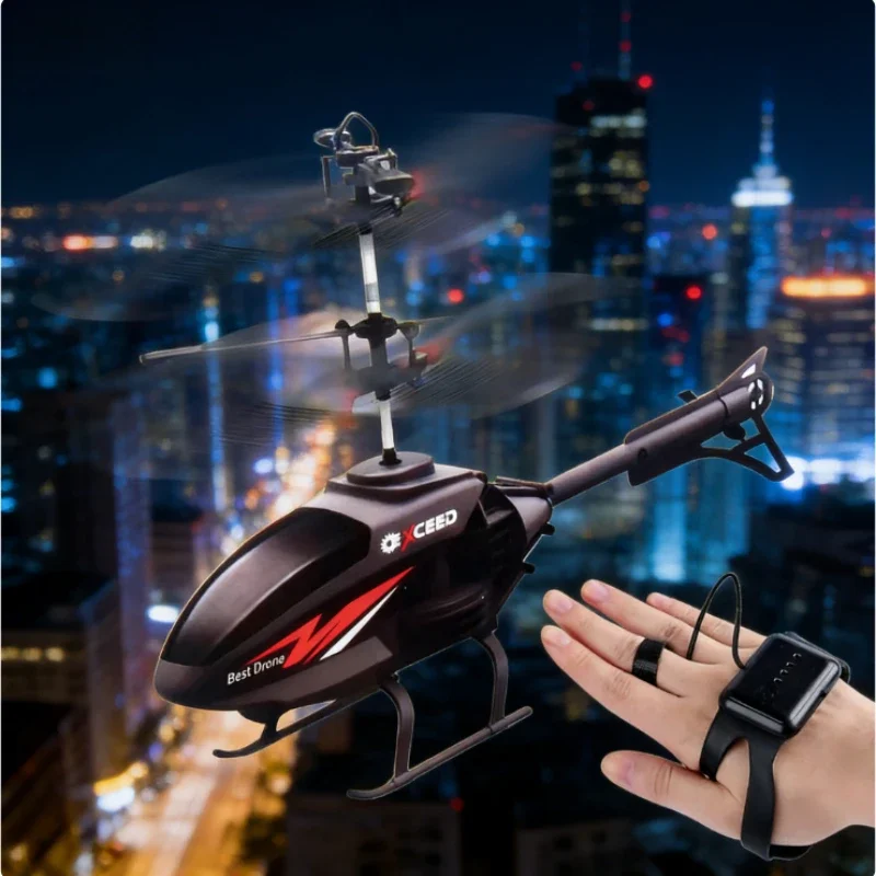 Mini Dron RC Ładowany dla Dzieci - Świecący Helikopter Zabawka