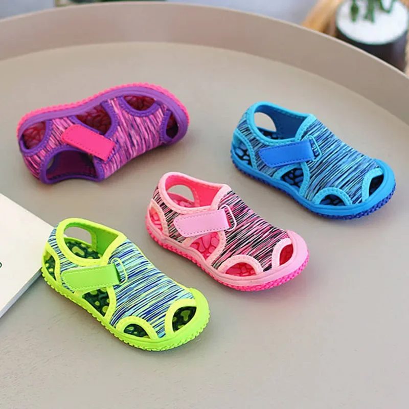 Summer Baby Girls Boys Sandals Children Beach Sandals Soft Bottom Non-slip Infant Outdoor Anti-collision Shoes beach shoes,children sandals,baby shoes,kids shoes,kids sandals