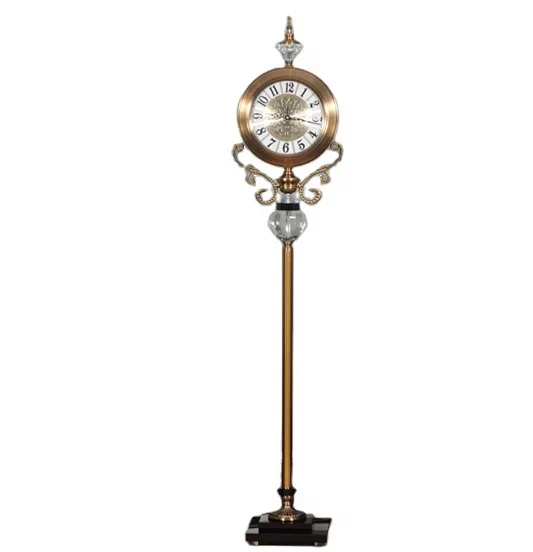 Luxury European Clock Living Room Decor Mute Creative Crystal Floor Clocks for Sale