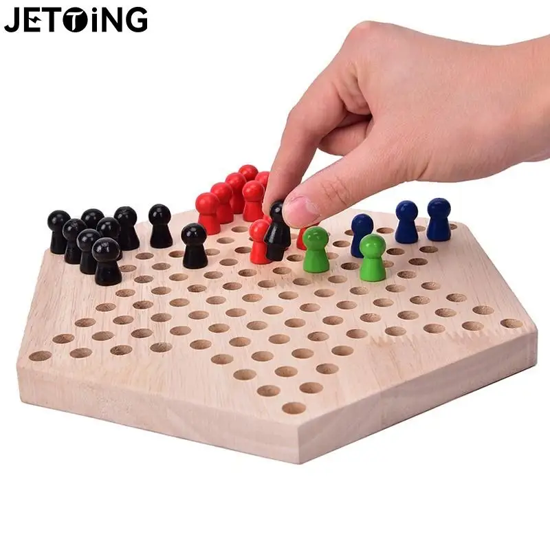 Wooden Ludo Board Game Chinese Checkers Parent Child Interaction  Educational Strategy Toy For Toddlers Children Family - Chess Games -  AliExpress