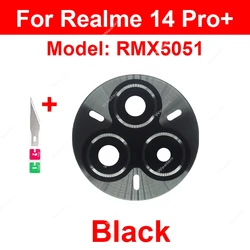 Premium Rear Camera Glass Lens with Adhesive for Easy Replacement - High - Quality Repair Component (14 Pro Plus - Black)