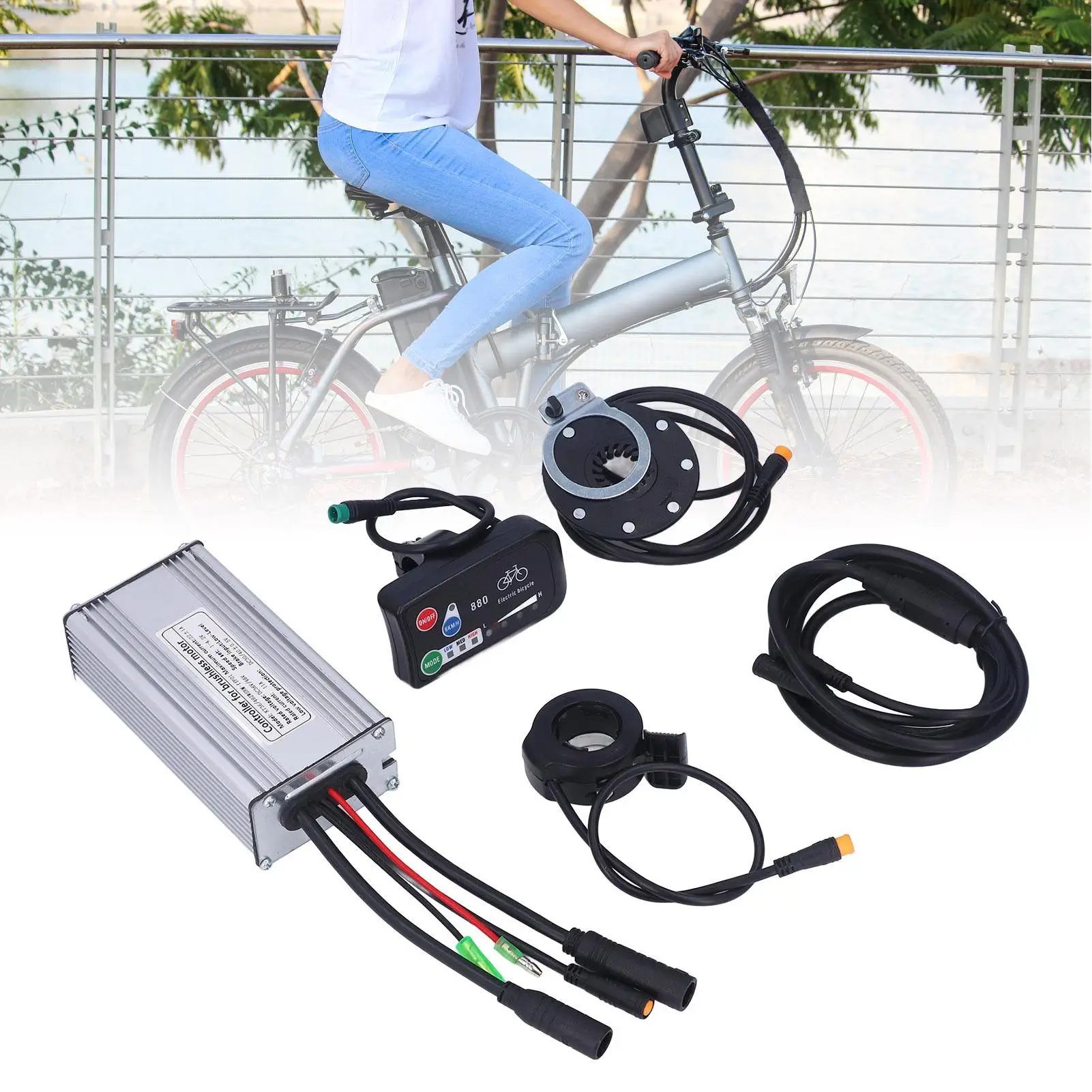 for 500w Brushless Electric Bike Conversion Kit-36V/48V Motor Controller with Excellent Heat Dissipation