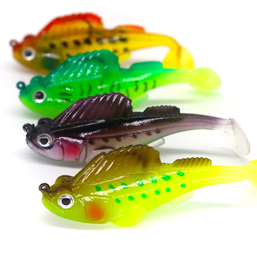 1/3/5pcs Dark Sleeper Fishing Soft Plastic Lures 6.5cm 12g 9cm 22g Shad  Swimbaits Pike Bass Perch Zander Fishing Jig Softbait