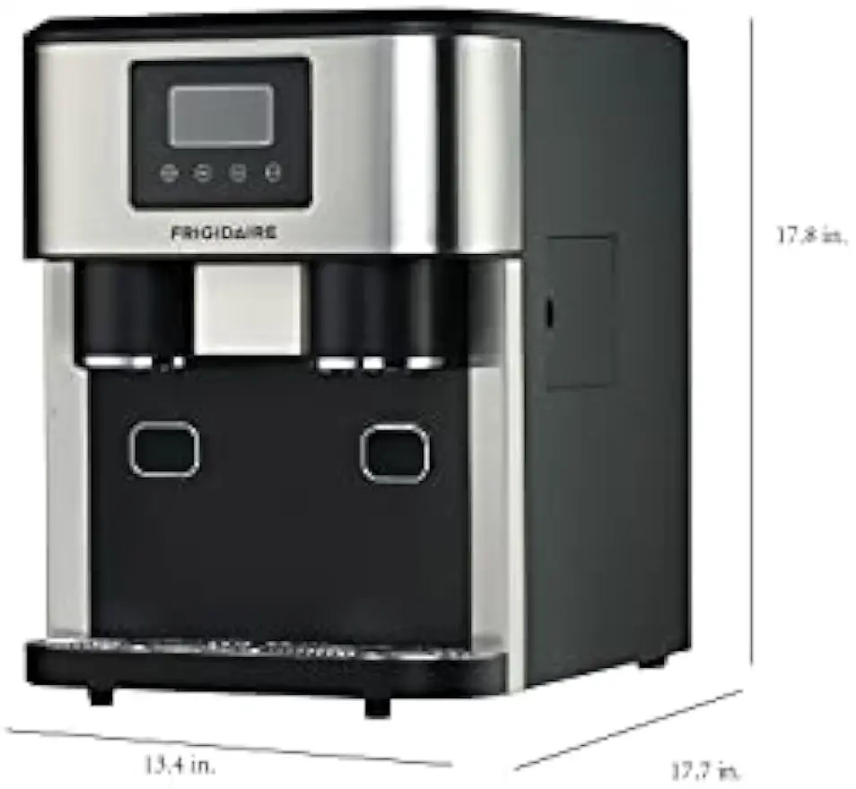3-in-1 Countertop Crunchy Chewable Nugget Style Dual Ice Crusher and Cube Maker, Makes 33 Pounds in 24 Hours, 2 Sizes 5