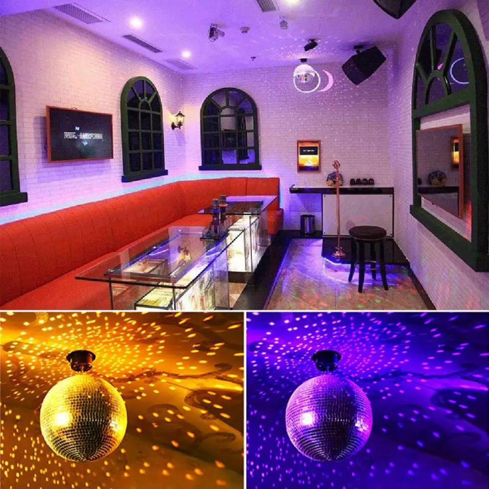 Disco Ball Light Rotating Glass Ball Party Decorations Bar Dj Lighting
