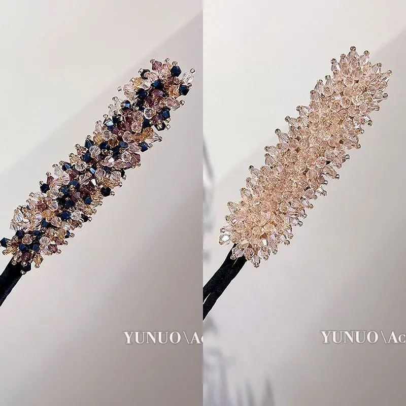 Women Easy Hair Bun Maker Floral crystal Donut Updo Hair Stick DIY Plate Hair Bendable Hairband Chignon Hair Accessories Gift 4