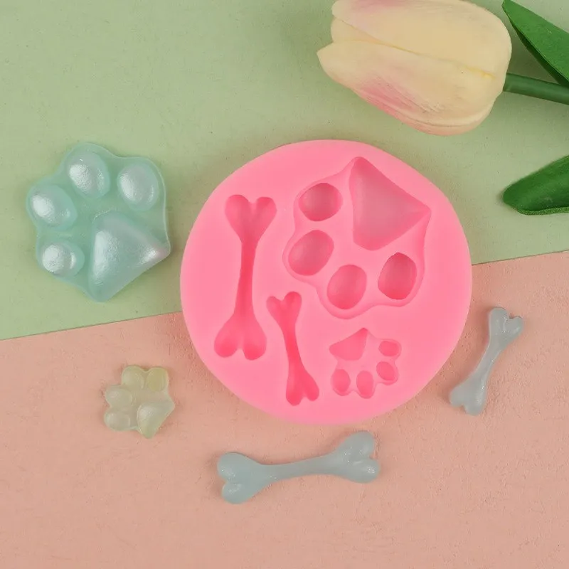 

Cat Claw Bone Silicone Mold DIY Fondant Cake Pudding Chocolate Candy Dessert Pastry Decoration Accessories Kitchen Baking Tools