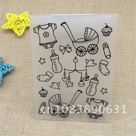 

Infant Plastic Template Tool for DIY Scrapbook Album Card Embossing Folder