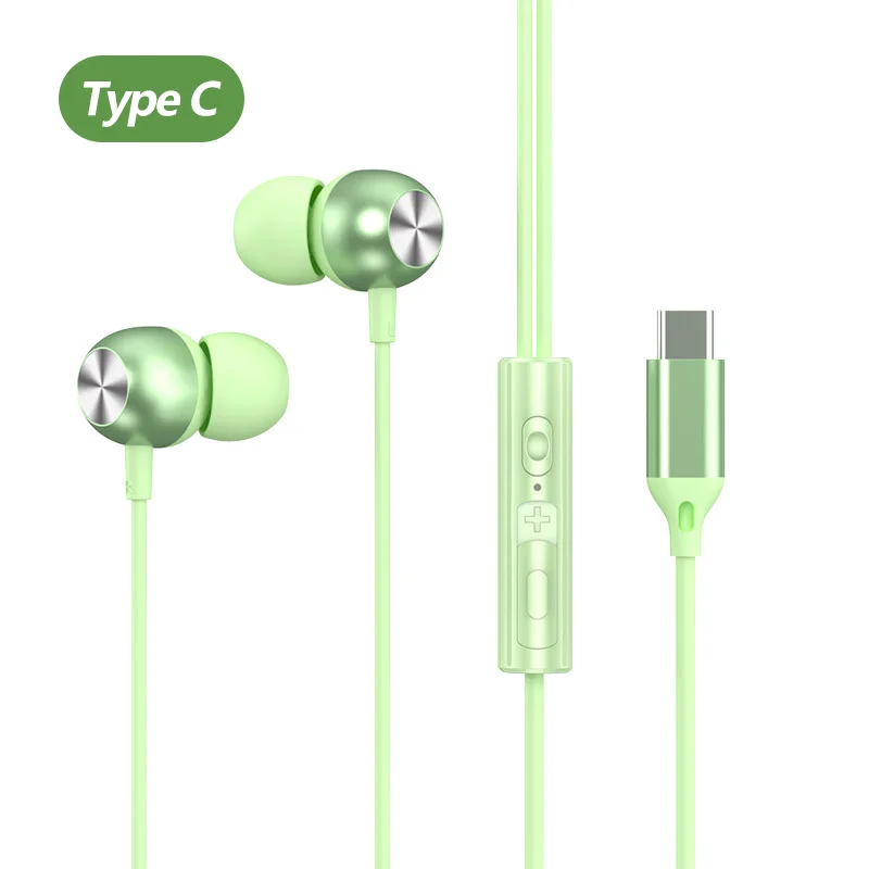 USB-C Wired Headphone Jack Earbud HiFi in-Ear Headset