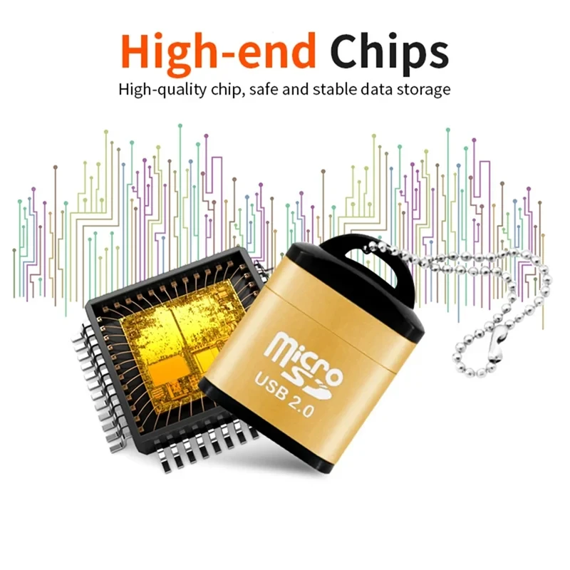 Compact High-Speed USB 2.0 Micro SD Card Reader Adapter