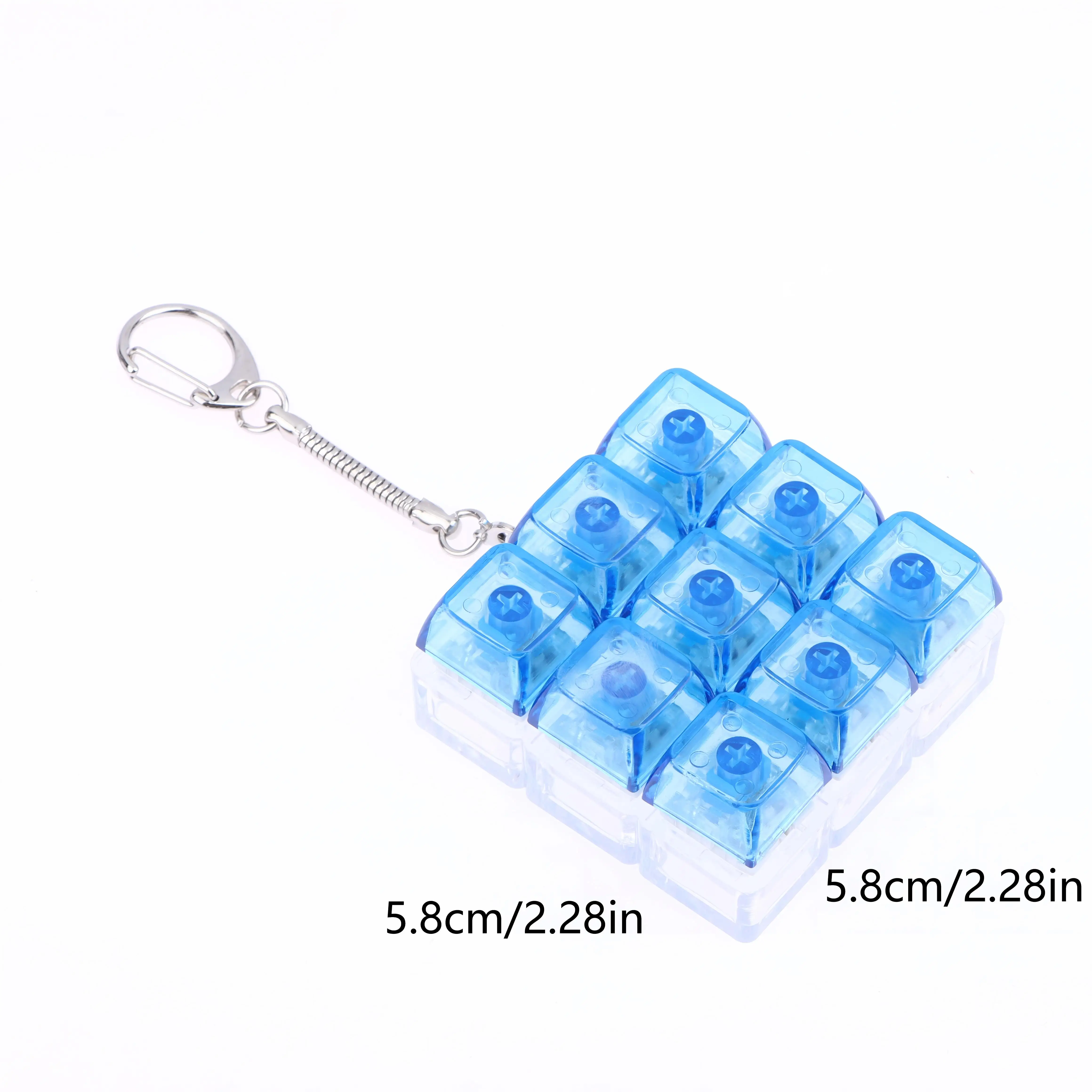 9 Tasten Finger-Tastaturkappen Stressabbau-Spielzeug Knopf-Tastenkappe Schlüsselanhänger Mechanische Tastatur-Taste Stressabbau-Spielzeuge – Detail 12