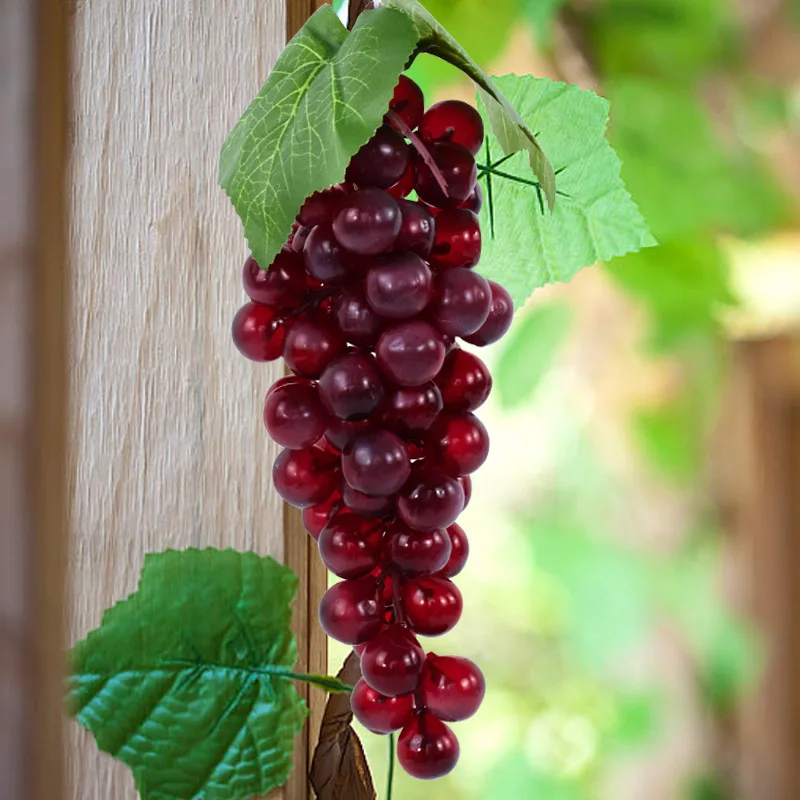 Hanging Artificial Grapes 36/60 Heads DIY Plastic Fake Fruit For Home Garden Artificial Fruits Wedding Festival Party Decoration artificial plants artificial fruits and vegetables artificial grapes