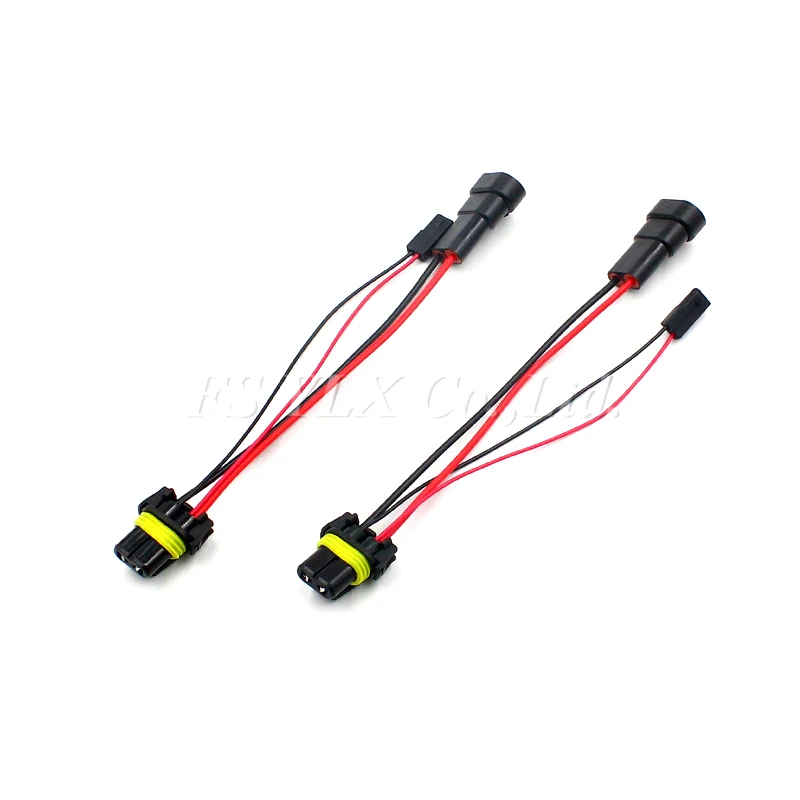 FSYLX 2pc 9005 hb3 9006 hb4 H1 D2S 용 하이 빔 HID Bi-제논 어댑터 HID Bi-제논 헤드 라이트 개조 하네스 소켓 케이블