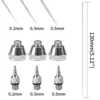 3pcs set 0.2/0.3/0.5mm Airbrush Nozzle Needle Airbrushes Spray Gun Spraying Paint Sprayer Replacement parts Tool Accessories 2