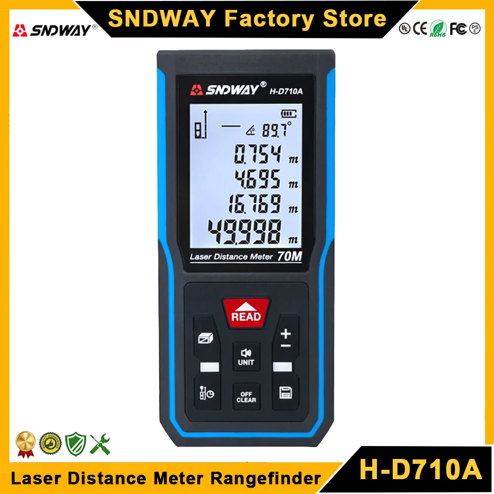 Laser Rangefinder Distance Meter SNDWAY H-D/SW Series Laser Distance Meter Rangefinder Laser Trena Tape Measuring Meter Professional Digital Range Finder