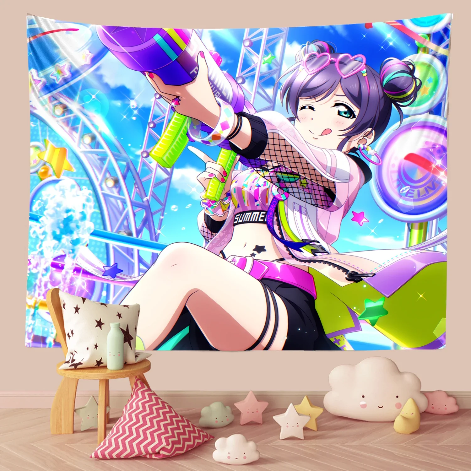 

Мультяшная искусственная настенная подвесная кавайная комната Фреска Мандала Милая комната Tapiz Hippie кружевной фон тканевое украшение