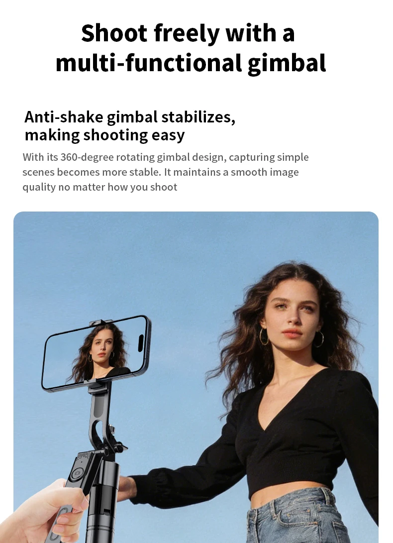Ai Phone Tripod With Auto-rotation And Remote Control For Vlogging_voghion.com