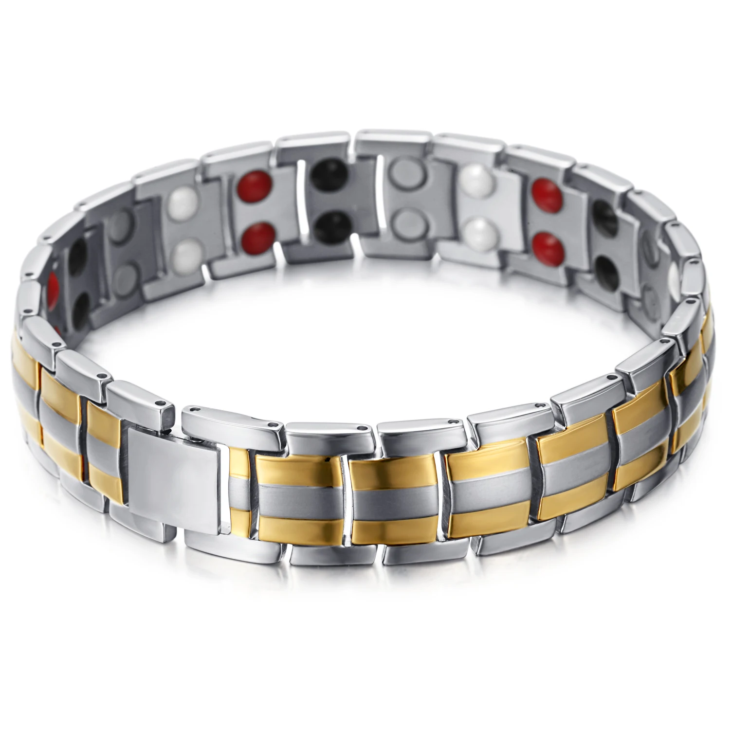 WelMag Titanium Magnetic Therapy Bracelets Fashion Jewelry Christmas Gifts for Men and Women Bracelet Sets Blood Pressure