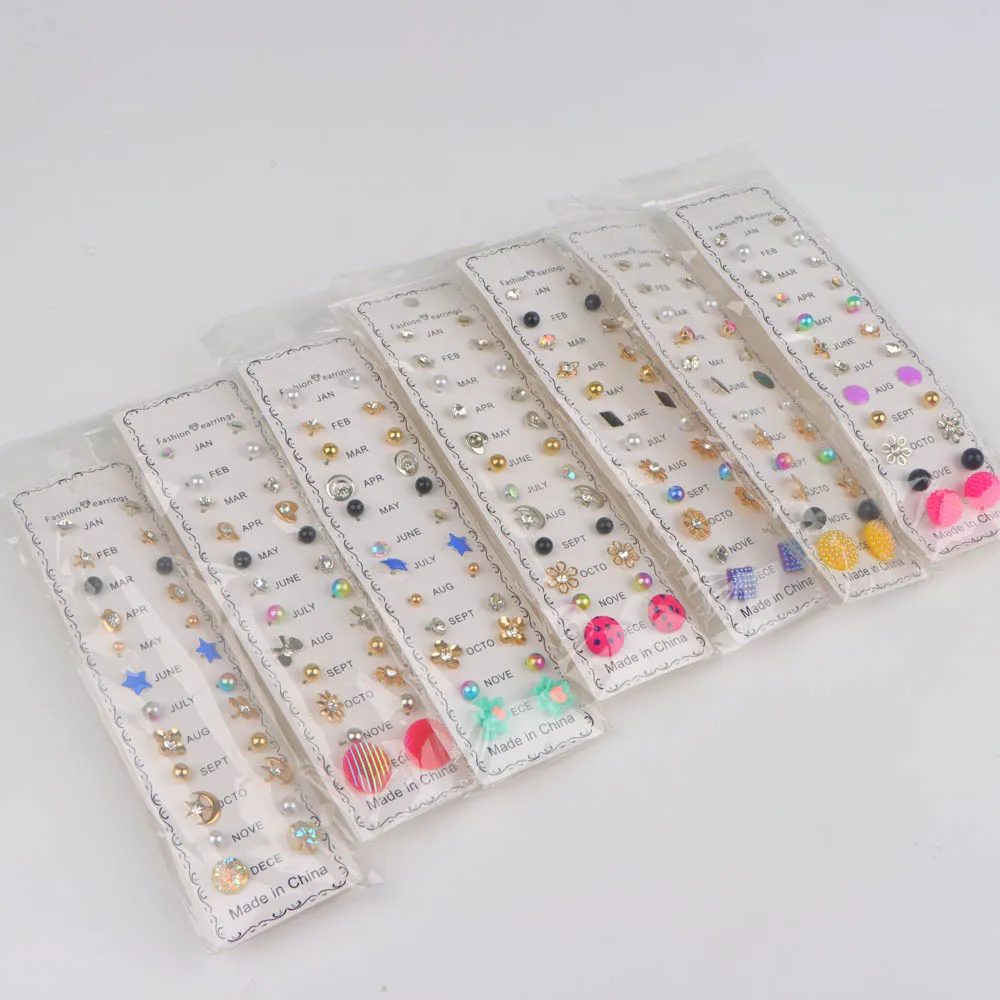 20 Sätze/los Mini Ohrstecker Set Mixed Stil Mode Frauen Schmuck Geschenk Für Freunde Party Geschenke Großhandel – Detail 19