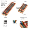Wood Cribbage Board Game Classic 3 Track Cribbage Board With 9 Cribbage Pegs Portable Card Board Game For Adult Indoor & Outdoor 2