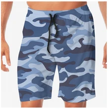 

Men's Camo Swim Shorts Quick Dry Beach Board Summer Swim Shorts with Pockets and Mesh Lining Men's Custom Swimwear Beachwear