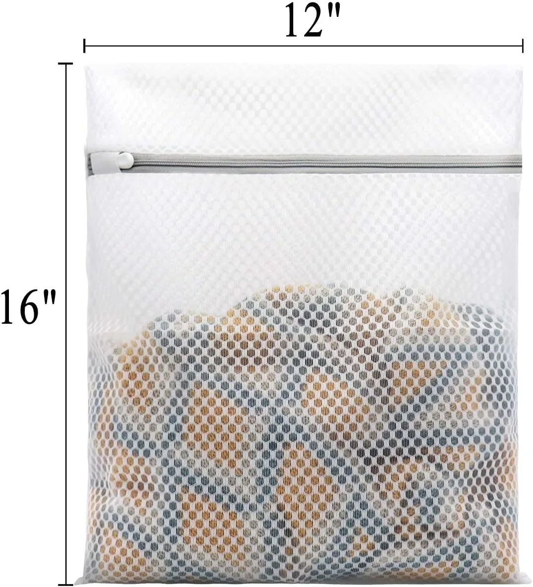 3Pcs Durable Honeycomb Mesh Laundry  Reusable Washing MachinesBags clothes lingerie bra for Delicates 12 x 16 Inches (3 Medium) 2