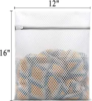 3Pcs Durable Honeycomb Mesh Laundry  Reusable Washing MachinesBags clothes lingerie bra for Delicates 12 x 16 Inches (3 Medium) 2