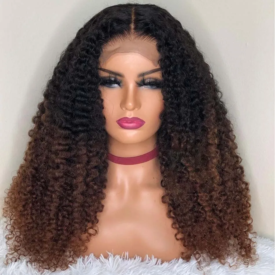 26 Polegada Long Kinky Curly Lace Front