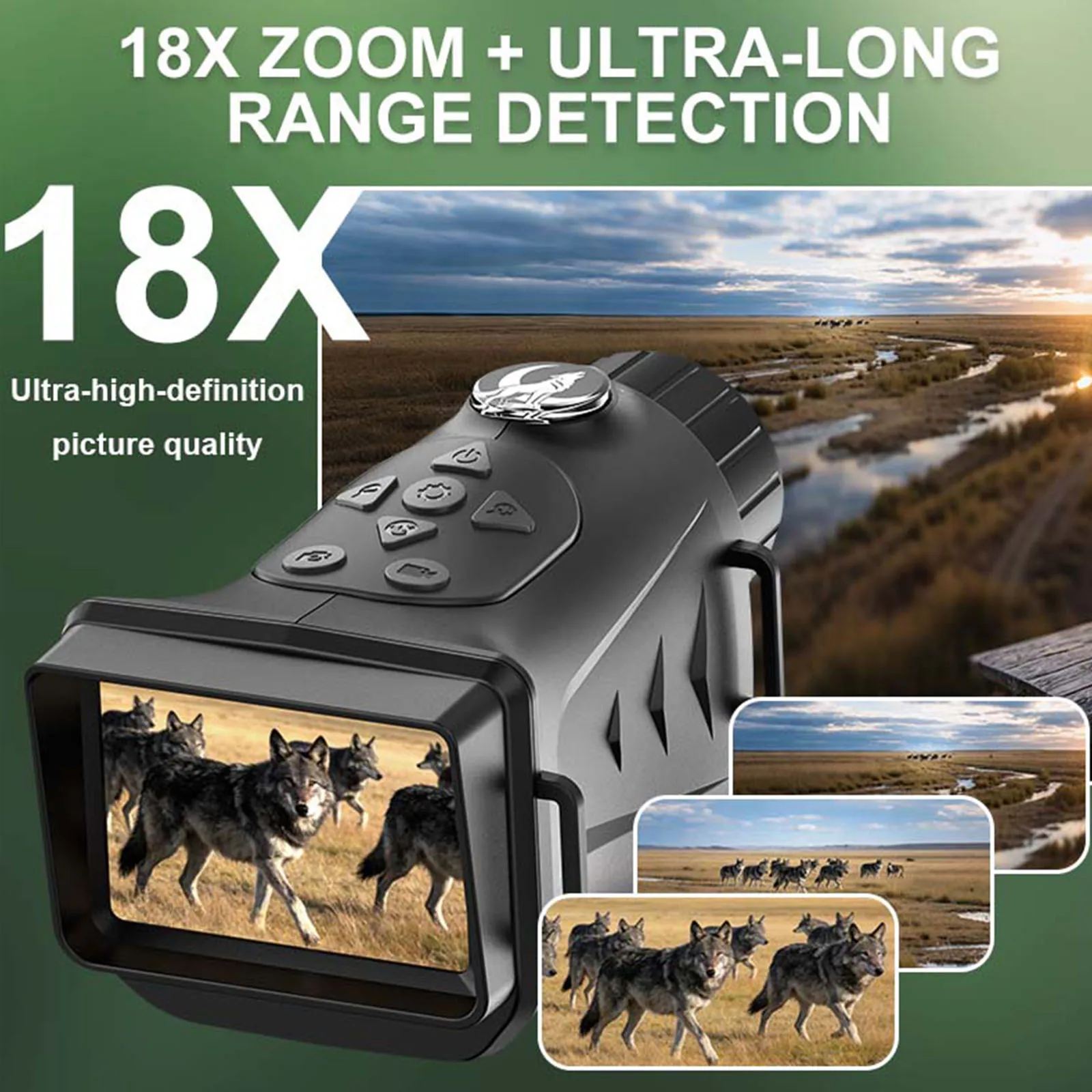 4K Infrared Night Visions Device with 2.8 Inch Large Screen 18X Digital Zoom 3