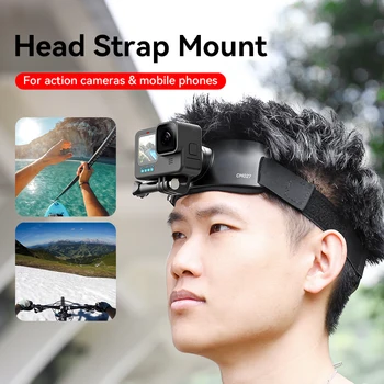 Ulanzi Head Strap Mount for Action Camera Smartphone Gopro 12 11 10 9 8 7 Head Strap Mount for Outdoor Photography Video Vlog 2