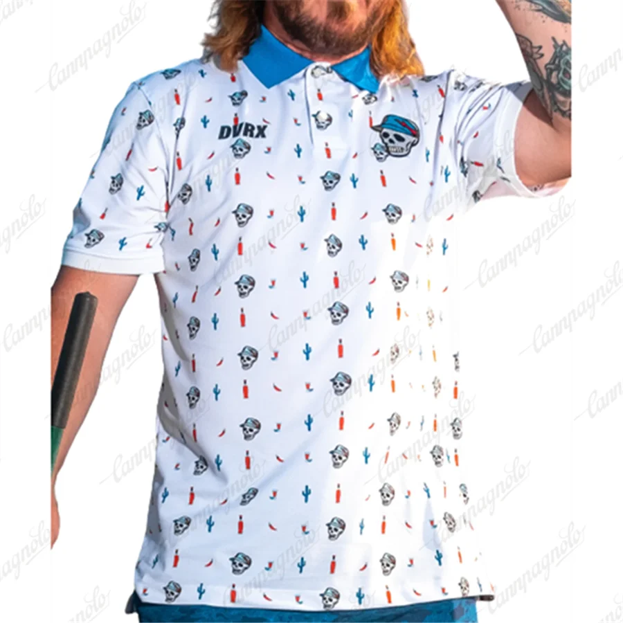 Rolo Golf Shirts Men T shirt Sportswear Summer Short Sleeve Tops Quick  Dry Breathable Jersey Polo shirts mtb polo jersey