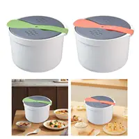Cuiseur à vapeur à pression pour micro-ondes, ustensiles de cuisine avec passoire, cuiseur à riz pour quinoa, pomme de terre et riz, 2L 1