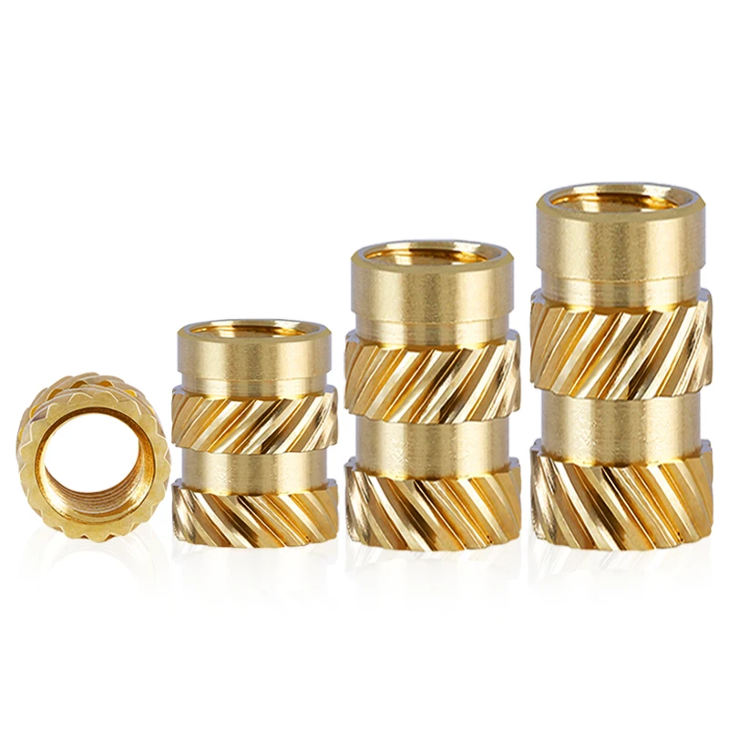 50Pcs M3 Brass Knurled Inserts Hot Melt Nut Female Thread Embed Parts Pressed Fit Into Holes 3D Printing Heat Set Insert Nuts brass insert nuts