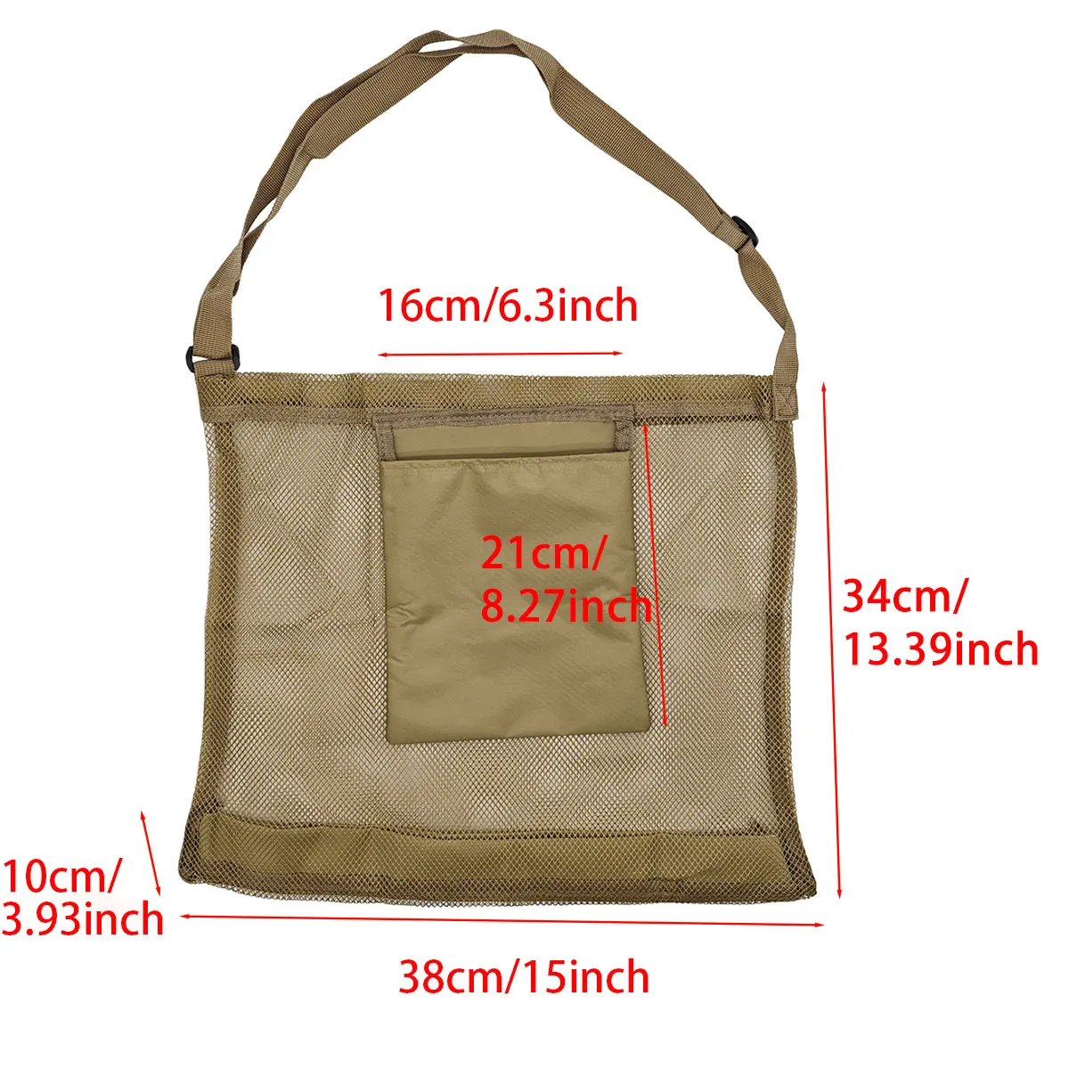 1 PC outdoor fruit picking bag, mushroom picking and storage bag, foldable large-capacity mesh bag, outdoor crossbody bag 3