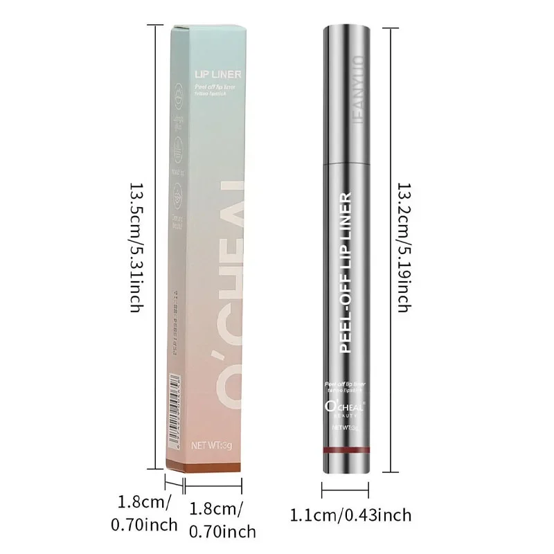 12Colors Highly Pigmented Lip Liner Tattoo Lipstick Peel Off Lip Liner Waterproof Long Lasting Matte Coutour Stain Makeup