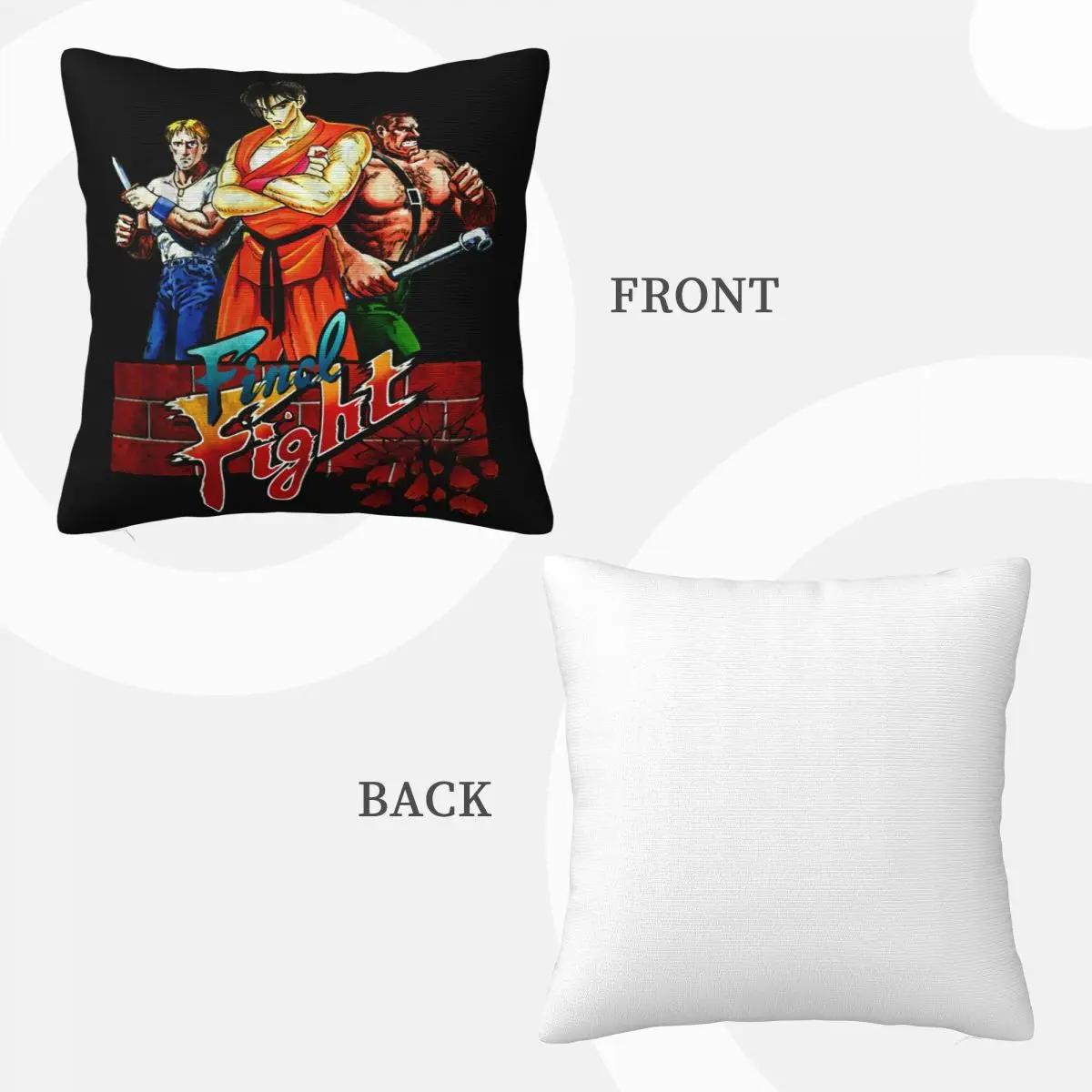 Final Fight Licensed Video Game Gaming Classic Gamer Retro New Black Novelty Pillow Case 3
