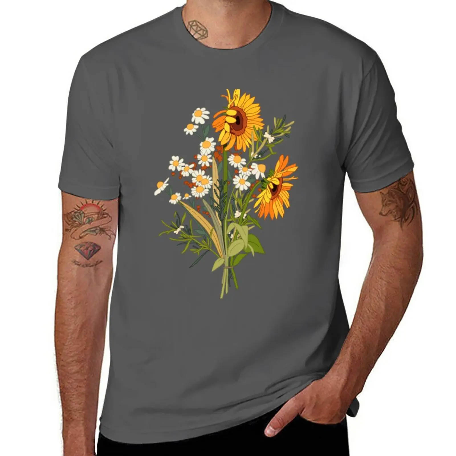 

Sunflower and daisy T-Shirt tees plus sizes summer clothes cute clothes men clothing